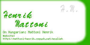 henrik mattoni business card
